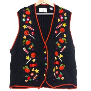 Marisa Christina Vintage Halloween Candy Sweater Vest